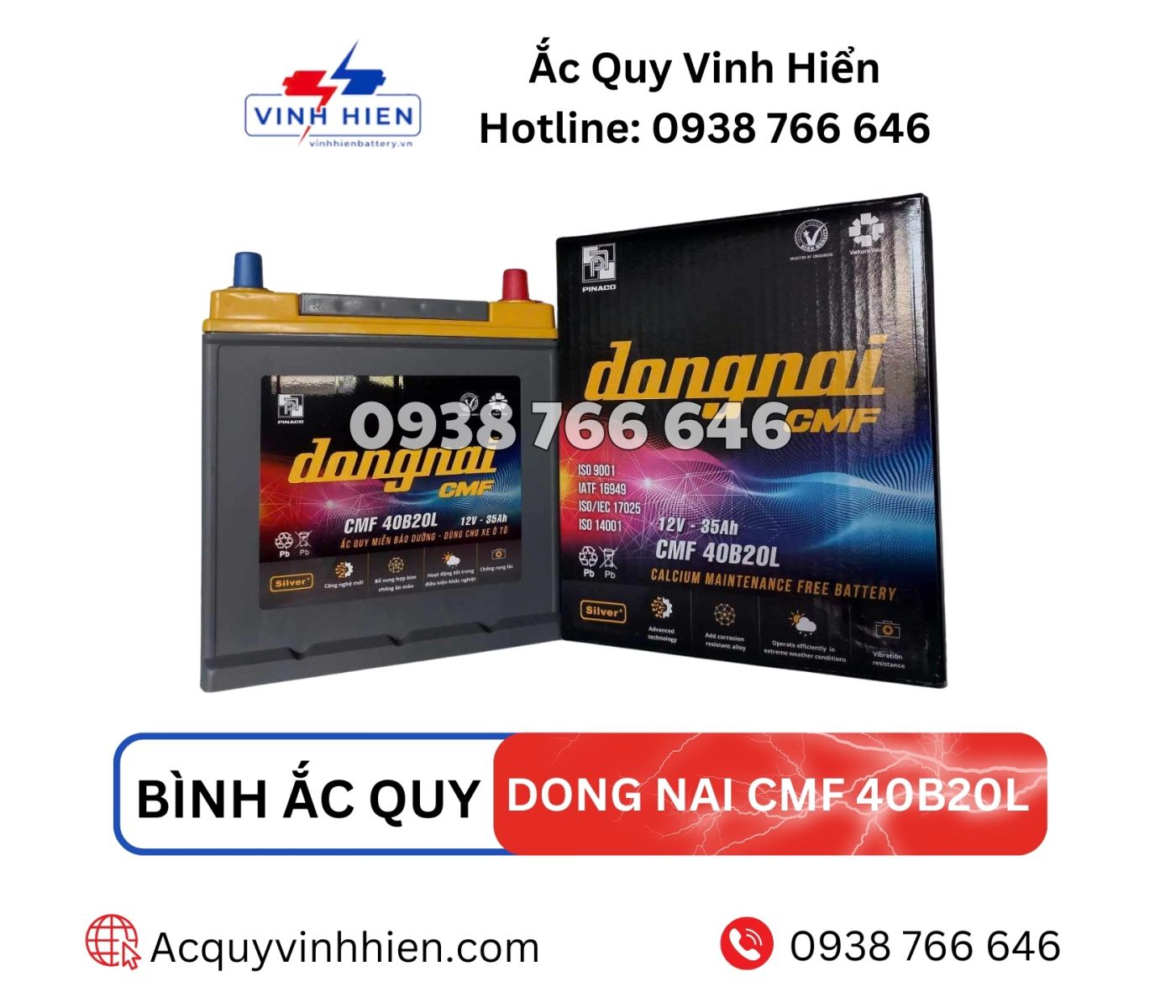 Ac quy Dong Nai CMF 40B20L bao nhieu tien