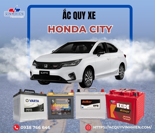 ac quy xe Honda City