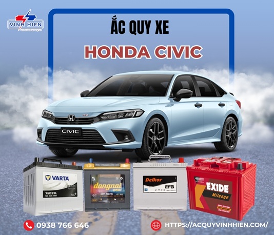 ac quy xe Honda Civic