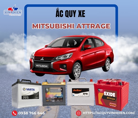 ac quy xe Mitsubishi Attrage