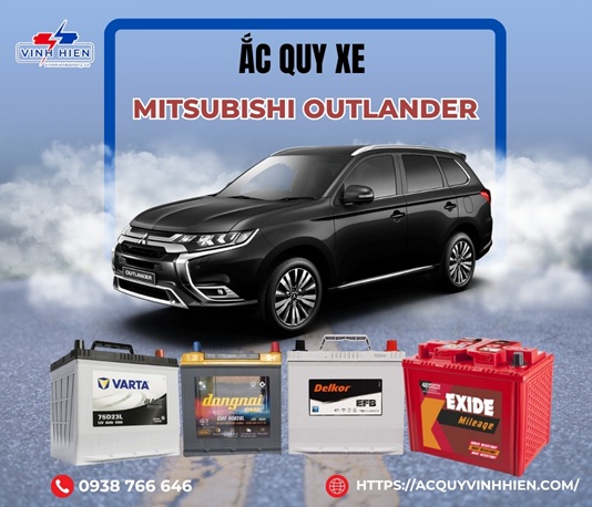 ac quy xe Mitsubishi Outlander