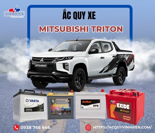 ac quy xe Mitsubishi Triton