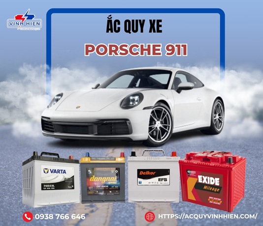 ac quy xe Porsche 911