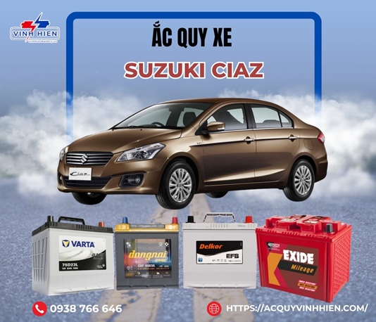ac quy xe Suzuki Ciaz