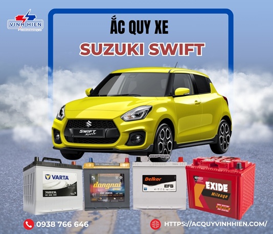 ac quy xe Suzuki Swift