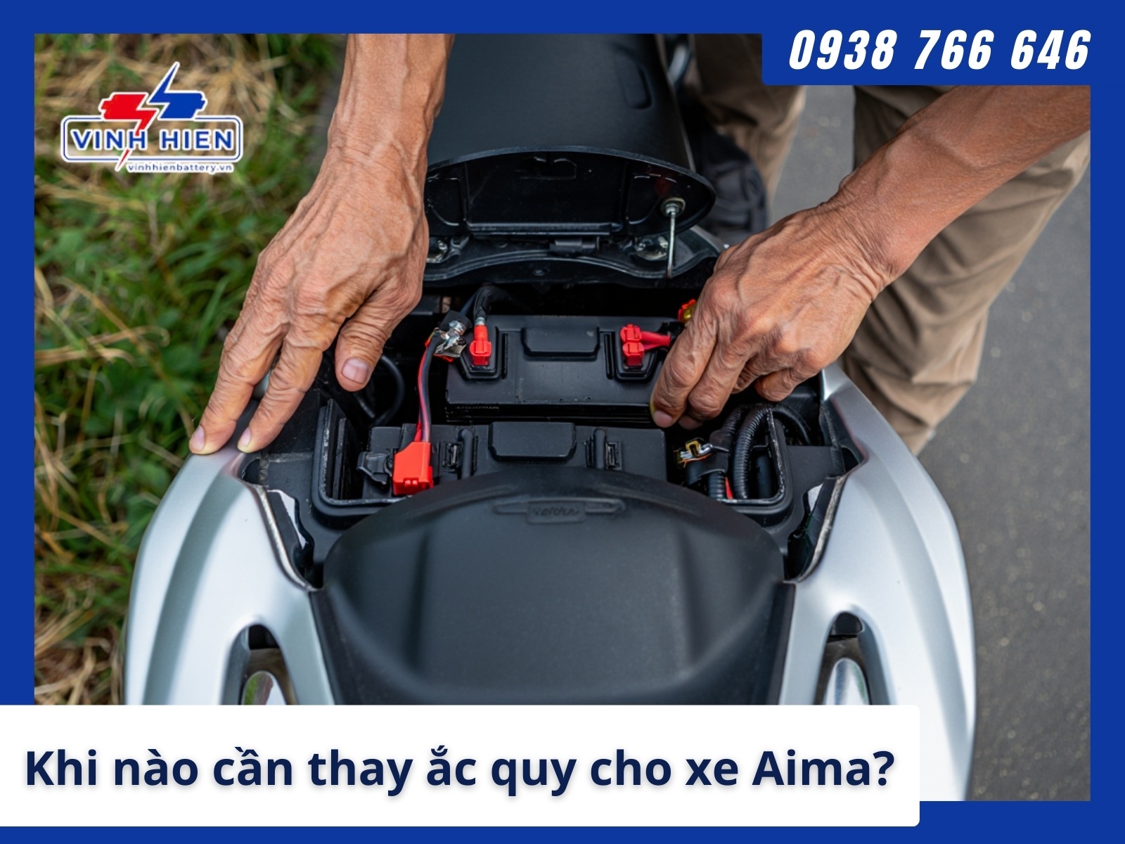 Khi nao can thay binh ac quy cho xe dien Aima