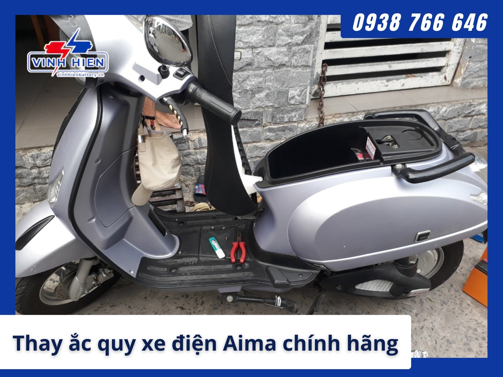 Vi sao nen thay ac quy xe dien Aima tai Ac Quy Vinh Hien