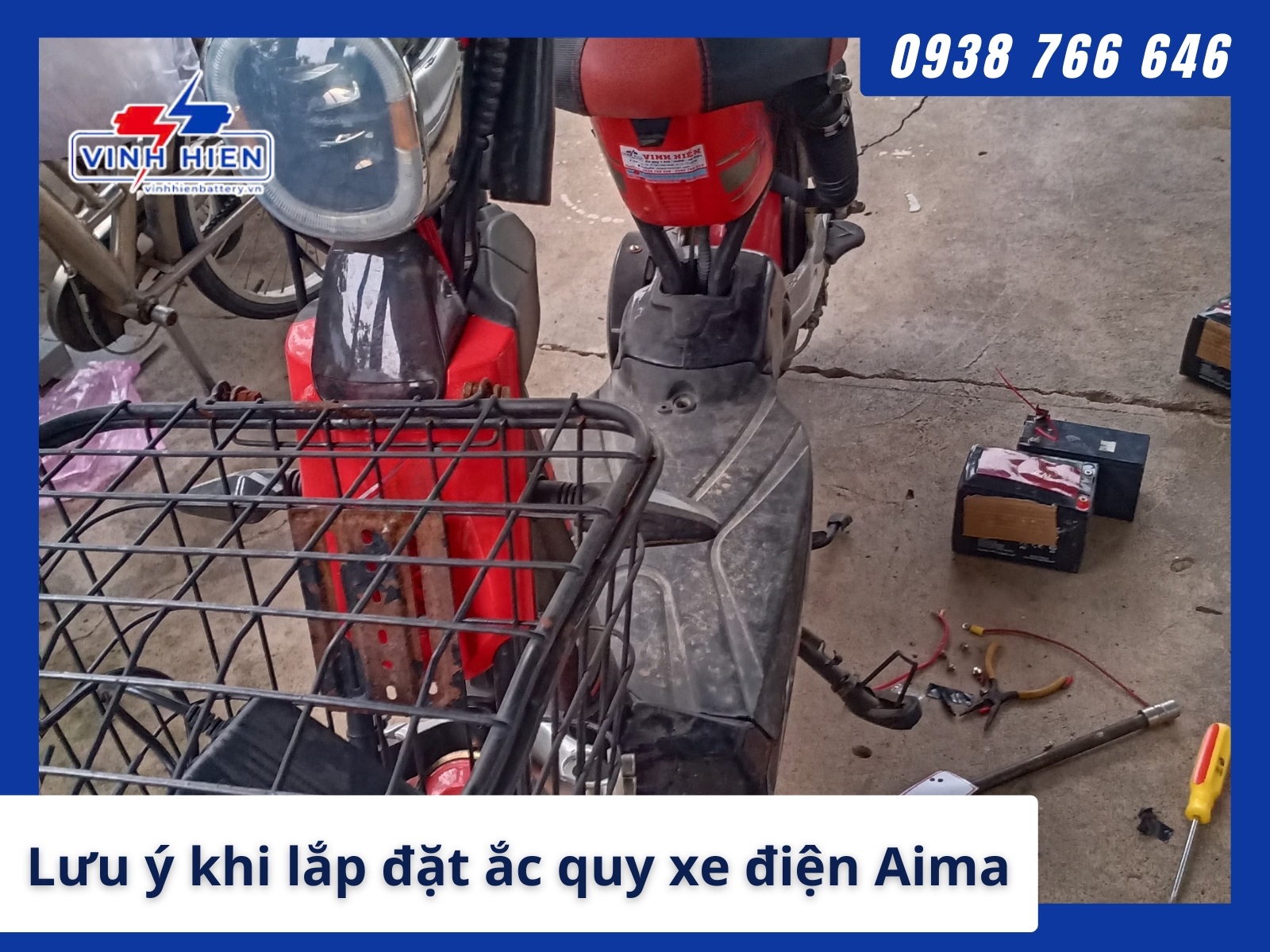 Luu y khi lap dat ac quy xe dien Aima