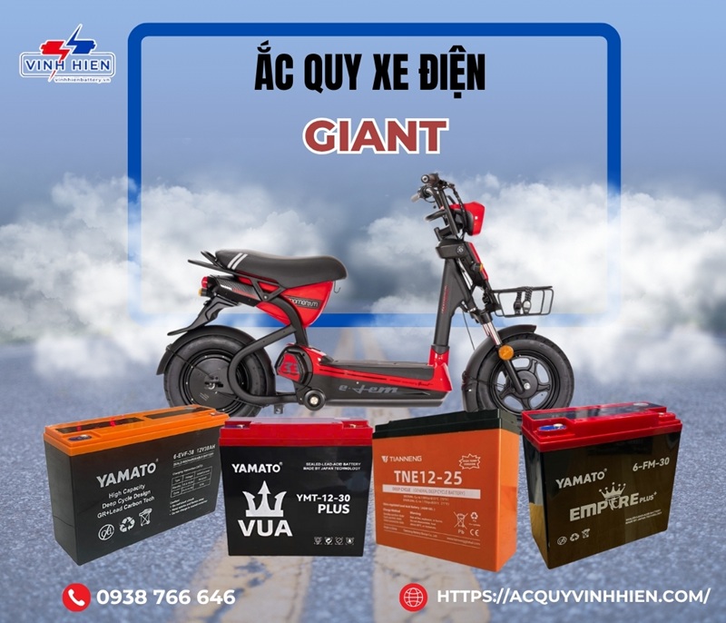 Thay ắc quy xe điện Giant TẬN NƠI nhanh chóng tại TPHCM