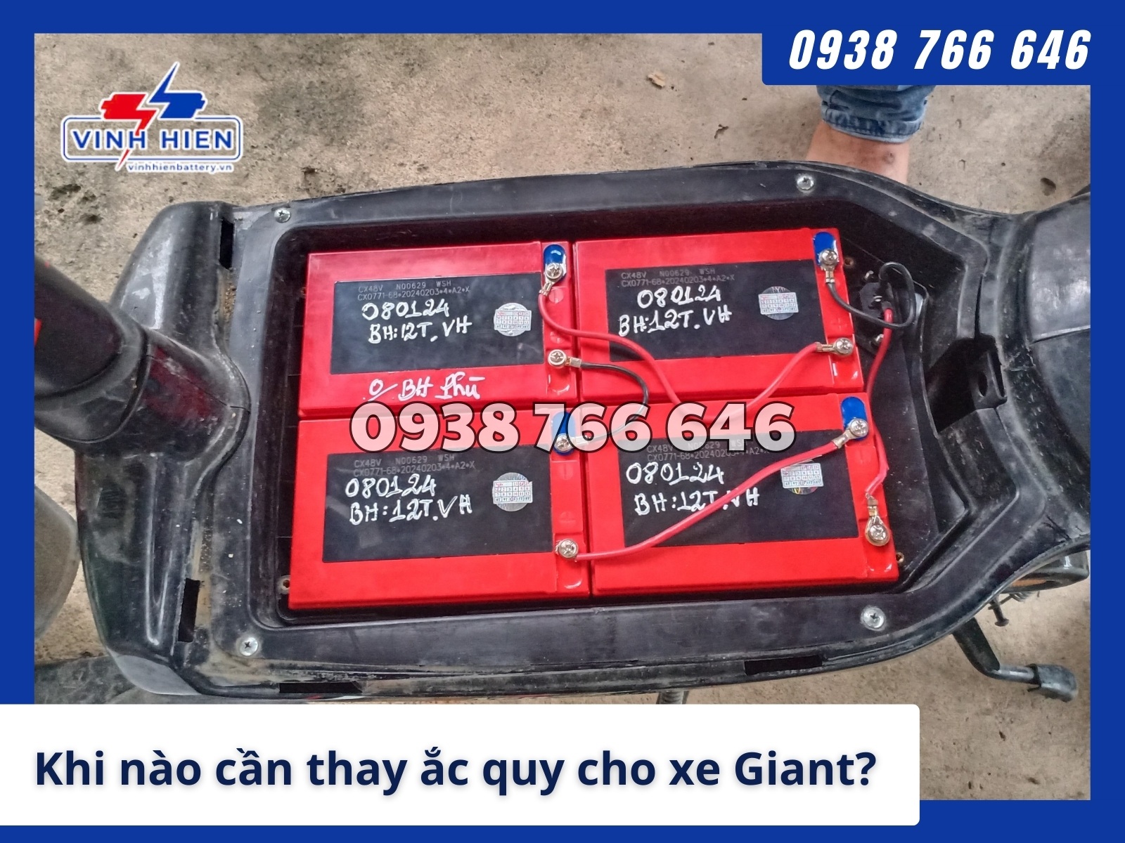 Khi nao can thay ac quy cho xe Giant