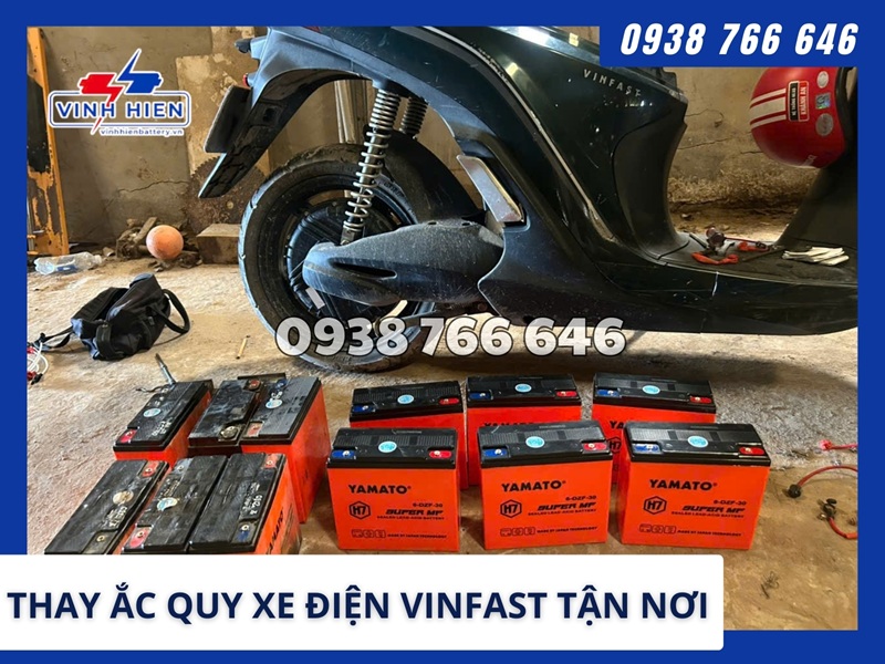 Thay ắc quy xe điện Vinfast tận nơi tại TPHCM