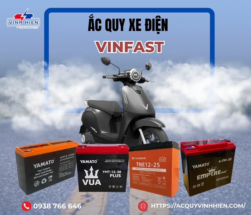 Thay ắc quy xe điện Vinfast TẬN NƠI giá tốt tại TPHCM