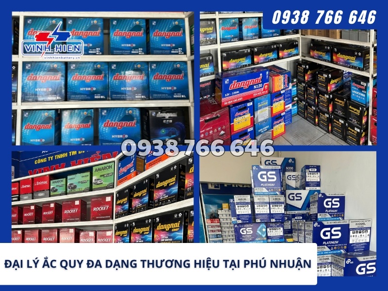 Đại lý ắc quy đa dạng thương hiệu tại Phú Nhuận