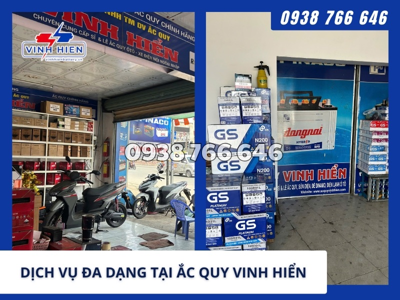dịch vụ đa dạng tại Ắc Quy Vinh Hiển