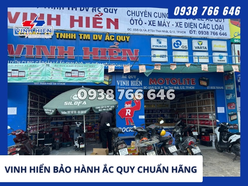 vinh hiển Bảo hành ắc quy chuẩn hãng