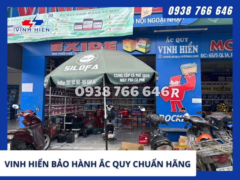 vinh hiển Bảo hành ắc quy chuẩn hãng