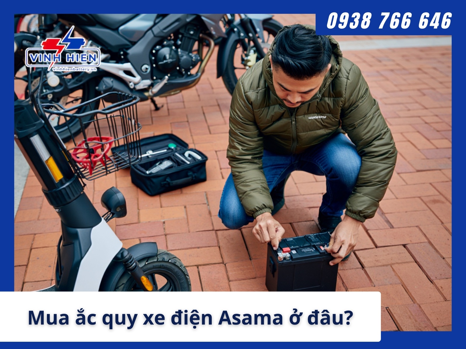 Mua ac quy xe dien Asama o dau chinh hang gia tot