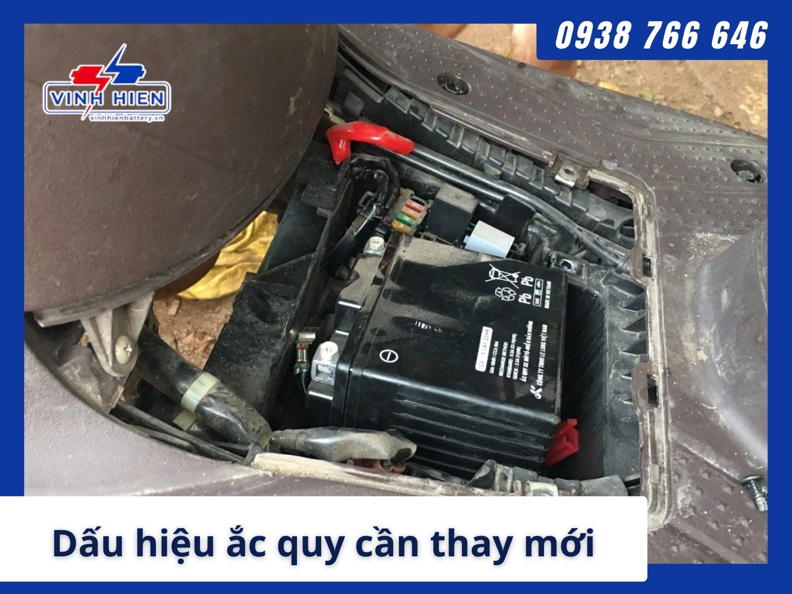 Dau hieu nhan biet ac quy xe HKbike can thay moi