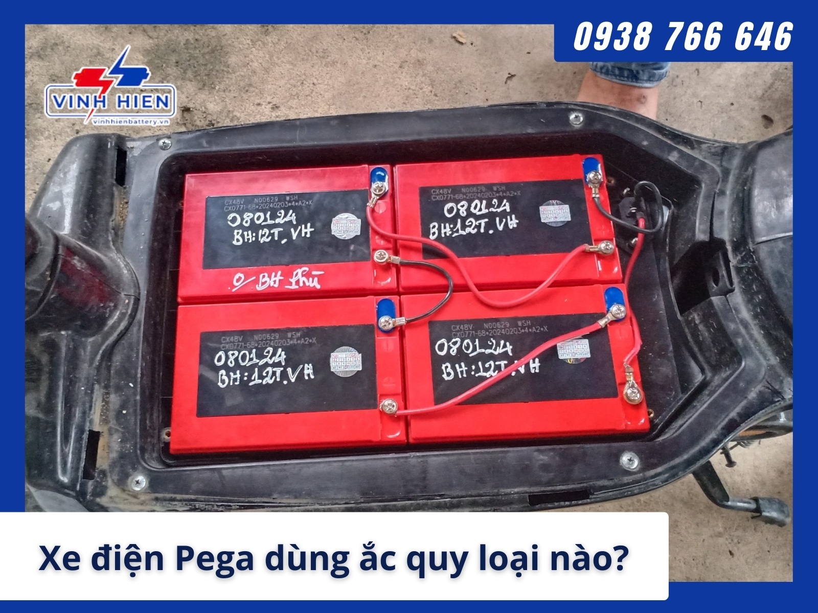 Xe dien Pega dung ac quy loai nao