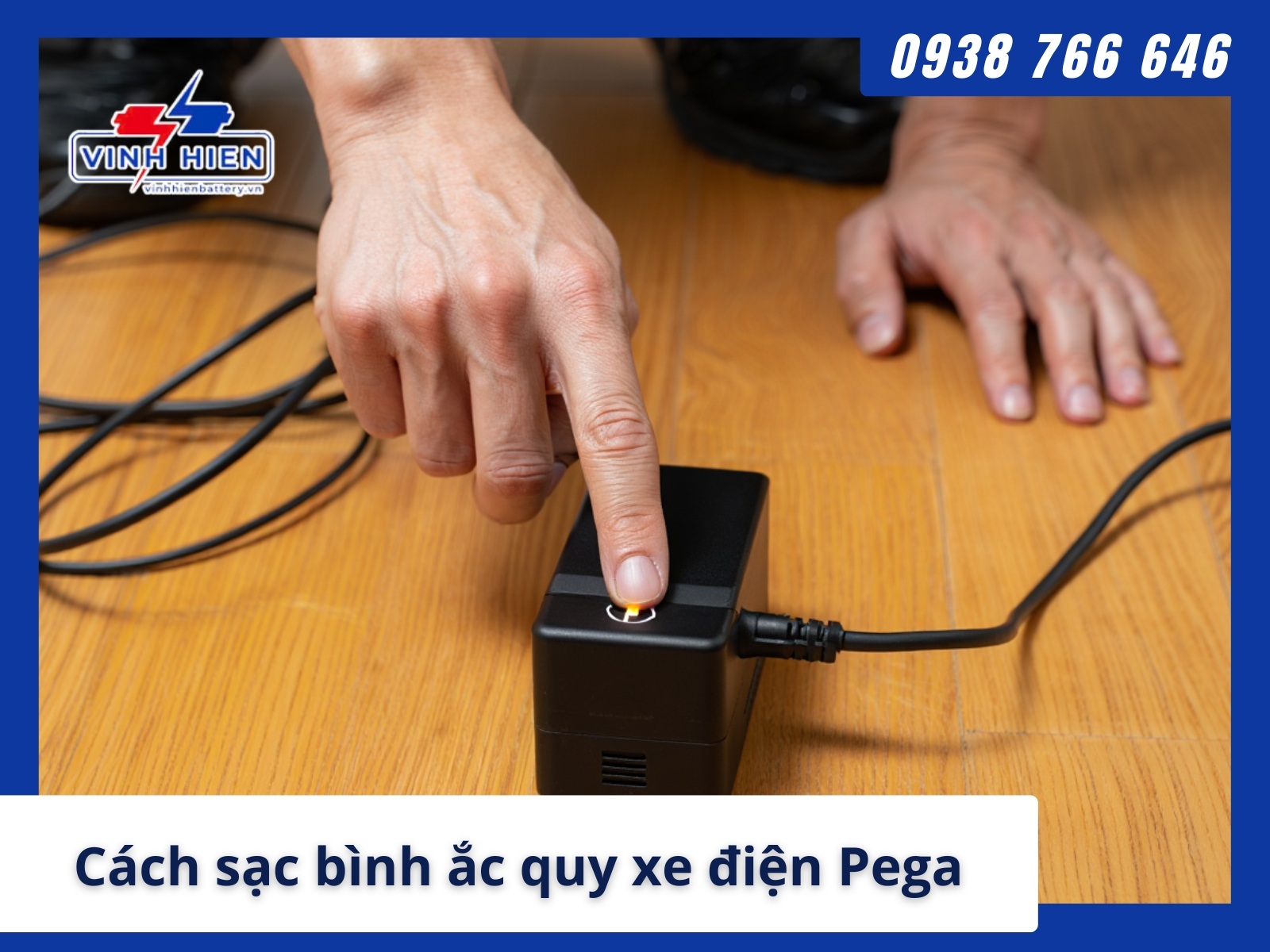 Cach sac binh ac quy xe dien Pega dung chuan