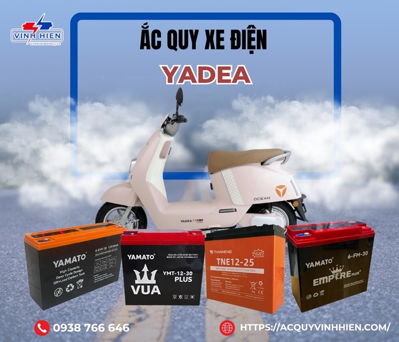 Ắc quy xe điện Yadea giá tốt CHÍNH HÃNG giao nhanh