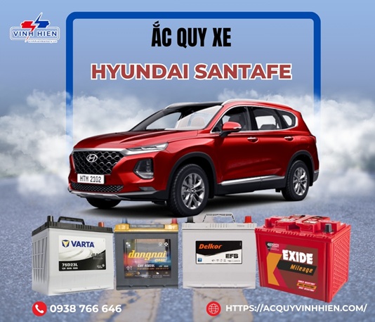 ac quy xe Hyundai SantaFe